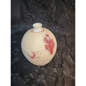 Small Neck Pottery Vase, Handthrown, Vintage, 6" T, Signed,Exc. Cond., Lavendar